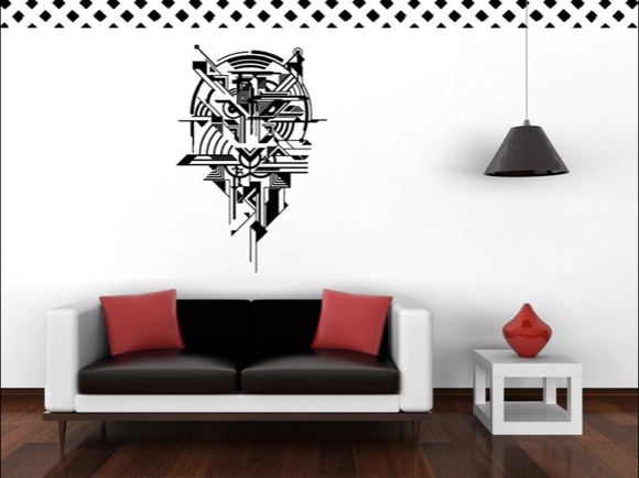 Abstraktes Löwengesicht