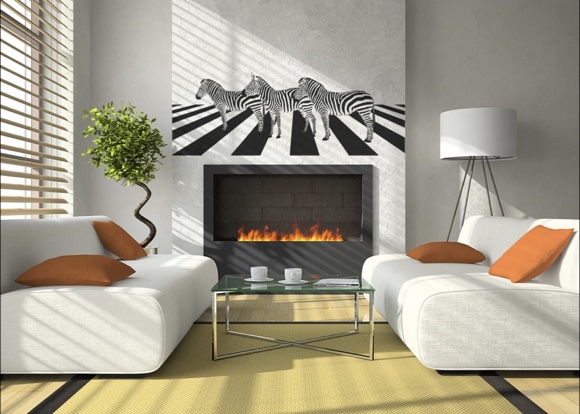 3 Zebras auf Zebrastreifen